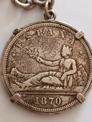 Moneda Antigua Plata 1870 España