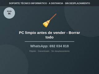 PC limpio antes de vender - Borrar todo