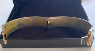 Bracciale rigido oro e nero