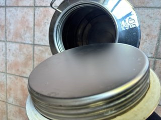 Latta olio inox 50L con rubinetto