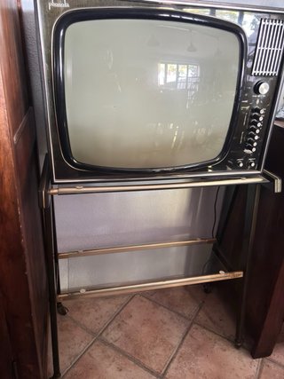 TV Phonola con carrello vintage