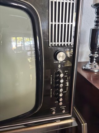 TV Phonola con carrello vintage