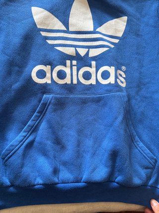 Sudadera Adidas Azul con Logo Trefoil Talla L
