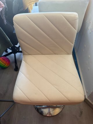 4 Sillas de Barra Regulables Blancas