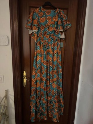 Vestido largo estampado floral