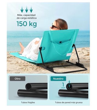 Tumbonas de playa nuevas (2 unidades)