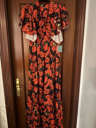 Vestido largo estampado floral