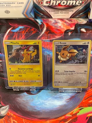 Pokemon Pikachu y Eevee Cartas Básicas promo
