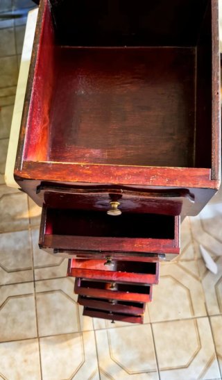 Mueble vintage madera mármol