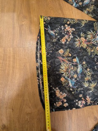Camisa transparente estampada aves y flores