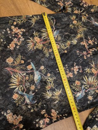 Camisa transparente estampada aves y flores