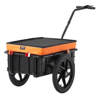 Remolque de Carga para Bicicleta, Capacidad de Carga de 88 lbs/39.9 kg, Carro de Bicicleta de Alta Resistencia, Almacenamiento Compacto Plegable con Enganche Universal, Cubierta Impermeable, Rueda...
