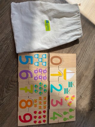 Puzles de números de fusta (madera)