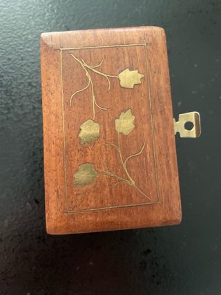 Caja madera artesanal India