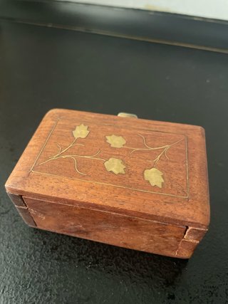 Caja madera artesanal India