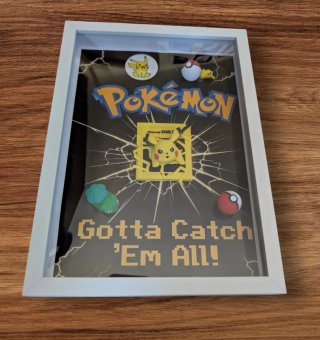 Cuadro Pokémon 3D Pikachu Bulbasaur
