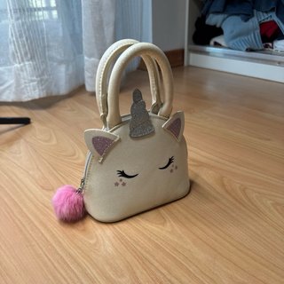 Borsa bambina unicorno glitter rosa