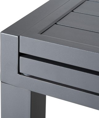 Mesa de Jardín Extensible para 8-10 Personas con Estructura de Aluminio, 135-270X90X75Cm, Gris