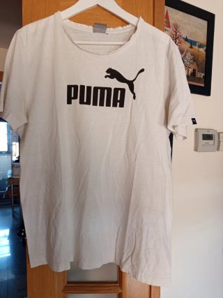 Camiseta Puma Blanca Logo Gato
