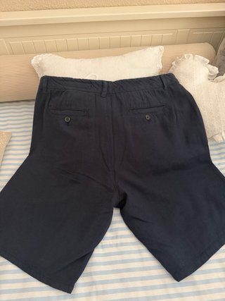 Bermudas Lefties Lino Azul Marino Talla M
