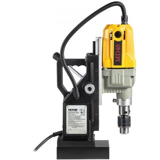 Taladro Magnético, 1100W Diámetro de Perforación de 4 cm, 2697lbf/12000N Taladro Magnético Eléctrico Portátil con 7 Brocas, Máquina de Perforación de 580 RPM para Cualquier Superficie y Mejora del...