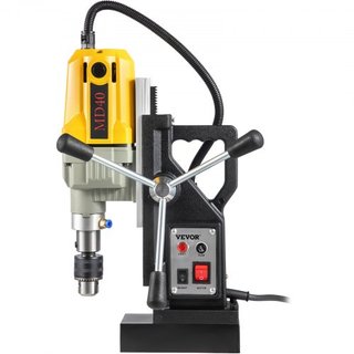 Taladro Magnético, 1100W Diámetro de Perforación de 4 cm, 2697lbf/12000N Taladro Magnético Eléctrico Portátil con 7 Brocas, Máquina de Perforación de 580 RPM para Cualquier Superficie y Mejora del...