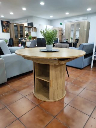 Mesa Japandi Redonda Madera Extensible
