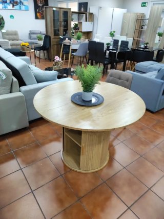 Mesa Japandi Redonda Madera Extensible
