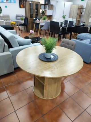 Mesa Japandi Redonda Madera Extensible