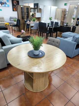 Mesa Japandi Redonda Madera Extensible