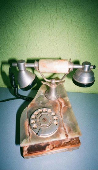 Teléfono Vintage Mármol Retro