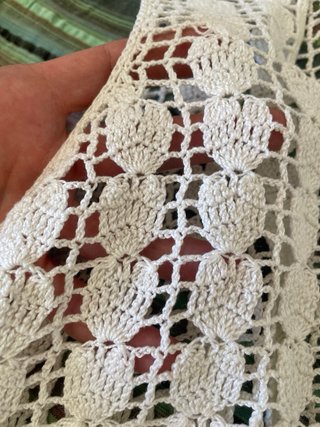 Top halter blanco crochet calado