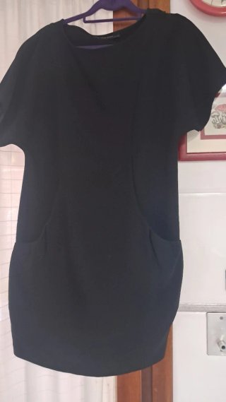 Vestido Zara Basic Negro Talla M
