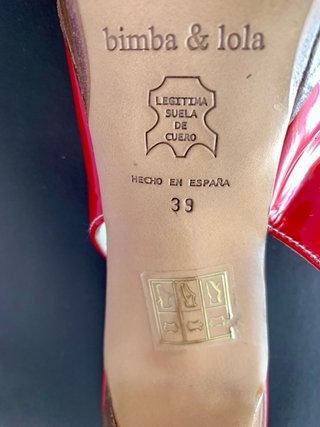 Sandalias Bimba y Lola Rojas Talla 39