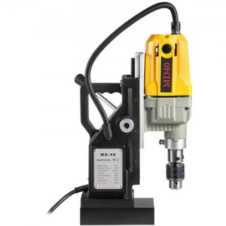 Taladro Magnético, 1100W Diámetro de Perforación de 4 cm, 2697lbf/12000N Taladro Magnético Eléctrico Portátil con 12 Brocas, Máquina de Perforación de 580 RPM para Cualquier Superficie y Mejora de...