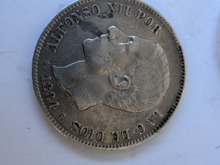 4 Monedas Plata Alfonso XII 1875/77/82/84