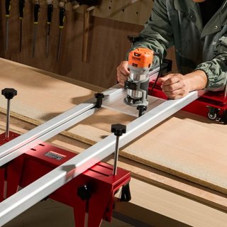 Router Sled, 64 pulgadas/162.6 cm, Jig de Aplanado de Lamas Portátil y Fácil de Ajustar, Router Sled de Carpintería DIY para Aplanar Lamas, Máquina de Planificación y Recorte de Guía de Lamas para...
