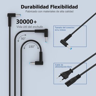 Cargador HP 45W 19.5V Punta Azul