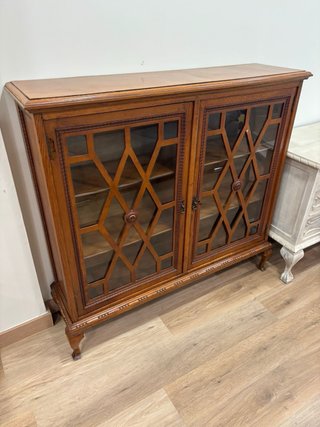 Librería Vintage Madera y Cristal