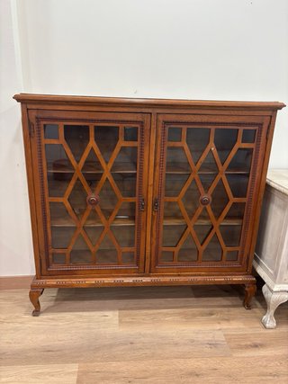 Librería Vintage Madera y Cristal