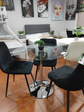 Mesa redonda cristal 90cm