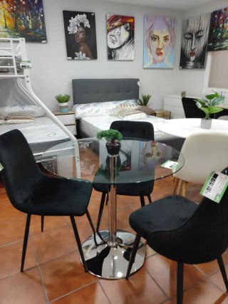 Mesa redonda cristal 90cm