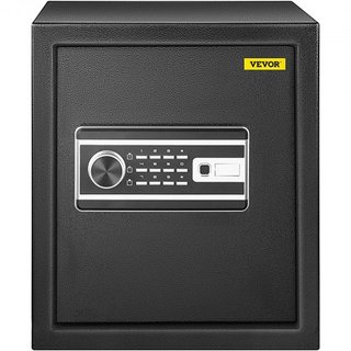 Caja Fuerte, Cassaforte da 0,048 m³ con Serratura a Improntate Digitali e Tastiera Digitale, Casseforti Antincendio per la Casa con Mensola Estraibile, Cassaforte Multiuso