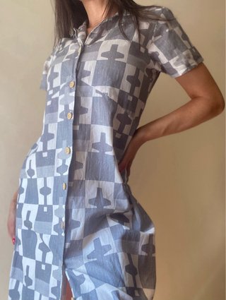 Vestido Indi & Cold Algodón Gris Talla S
