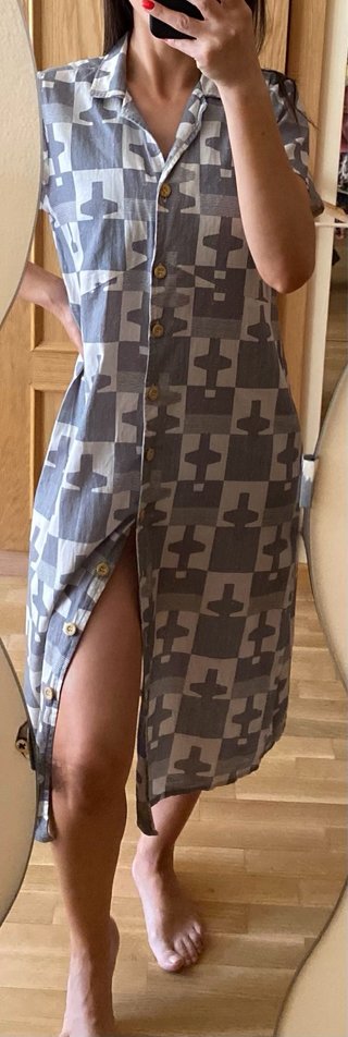 Vestido Indi & Cold Algodón Gris Talla S
