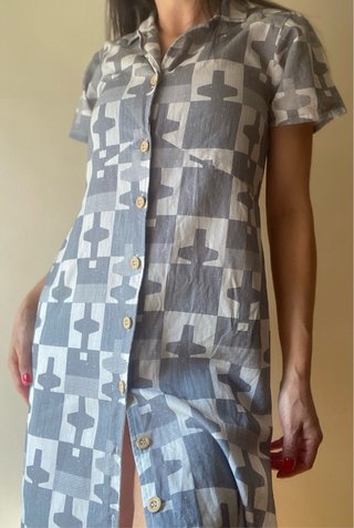 Vestido Indi & Cold Algodón Gris Talla S