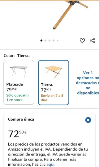 Mesa plegable para camping AKTIVE