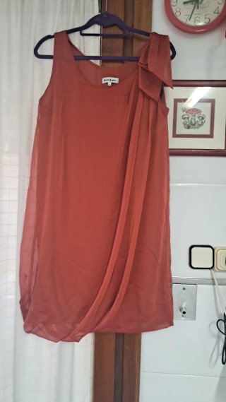 Vestido tirantes Oscar de la Renta naranja Talla S