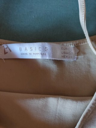 Camiseta tirantes Zara beige