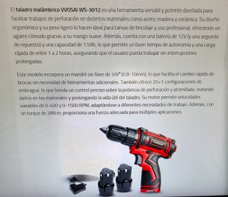 Taladro Percutor Inalambrico VVOSAI